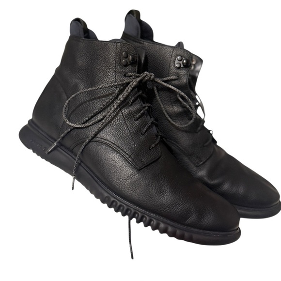 Cole Haan Black pure Leather Lace-Up Boots main image 14